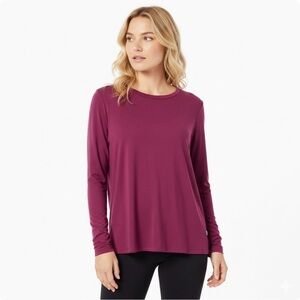 NWT Addison Bay Everyday Long Sleeve Top Heather Berry Pink XS Soft Luxe